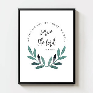 As For Me and My House Minimalistic Bible Verse Poster