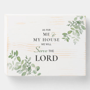 As for Me & My House Foliage Wooden Box Sign