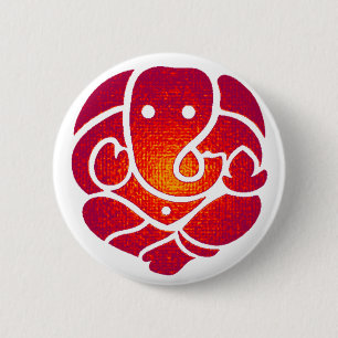 AS GANESH SHOWS 6 CM ROUND BADGE