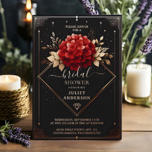 As Garden Diamond Red Black And Gold Bridal Shower