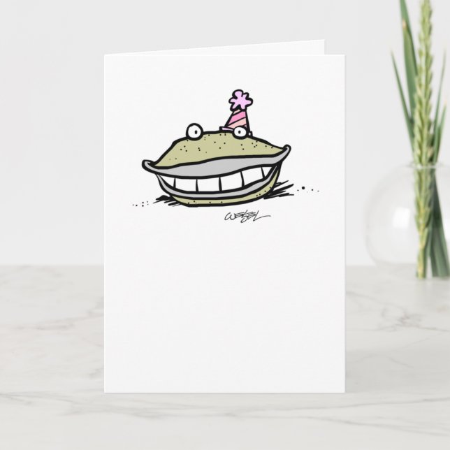 As happy as a clam card (Front)