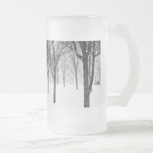 as I side with trees Frosted Glass Beer Mug