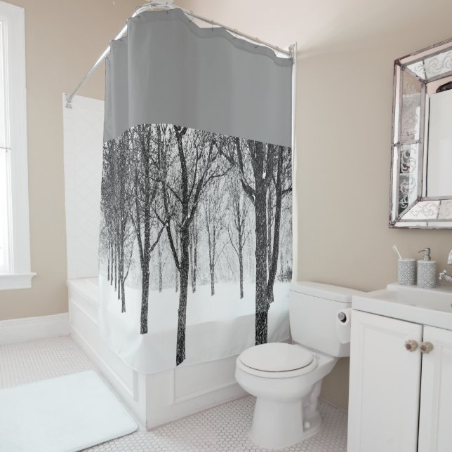 as I side with trees Shower Curtain (In Situ)