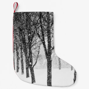 as I side with trees Small Christmas Stocking