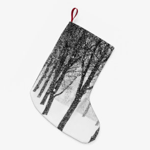 as I side with trees Small Christmas Stocking