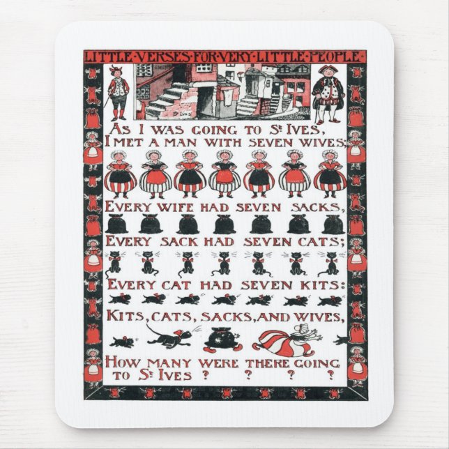 As I was Going to St Ives Mouse Mat (Front)
