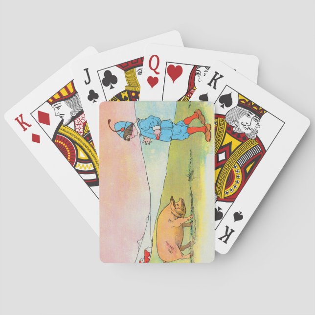 As I Went to Bonner I Met a Pig - Nursery Rhyme Playing Cards (Back)