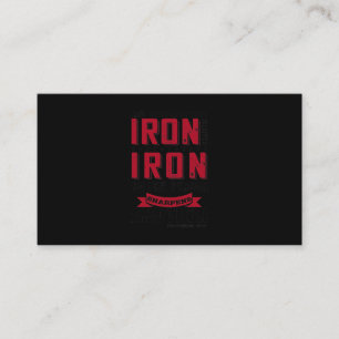 As Iron Sharpens Iron, So One Person Sharpens Business Card