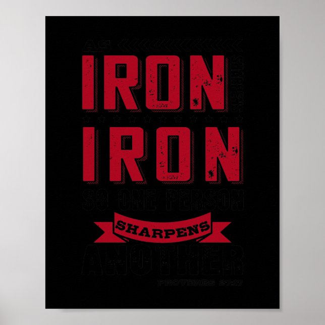 As Iron Sharpens Iron, So One Person Sharpens Poster (Front)