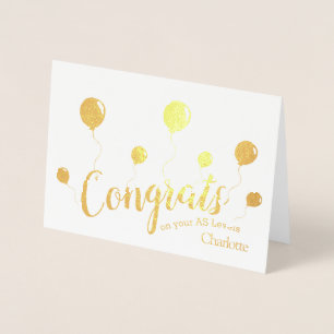 AS level congratulations card