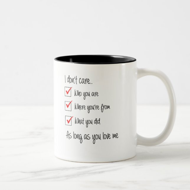 as long as you love me Two-Tone coffee mug (Right)