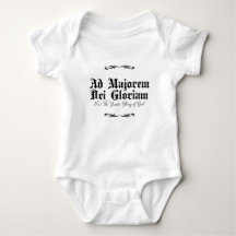 As Majorem Dei Gloriam Baby One Piece Bodysuit