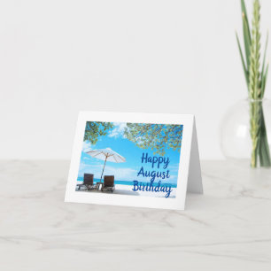 **AS NICE AS A DAY AT THE BEACH** AUGUST BIRTHDAY CARD