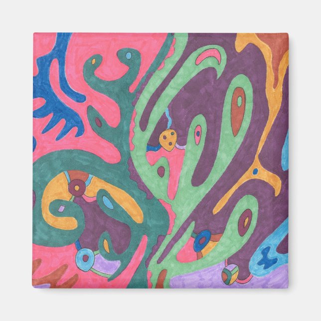 "As One" Abstract Art Magnet (Front)