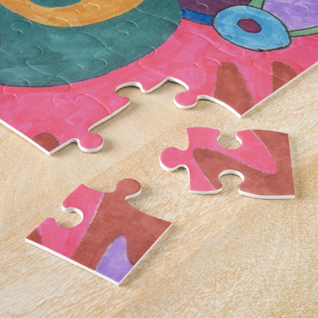 "As One" Abstract Art Poster Jigsaw Puzzle (Side)