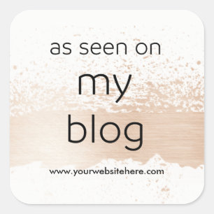 As Seen On My Blog   Display your own Website Square Sticker