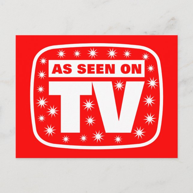 As Seen on TV - CH 2 With Snow Stars Postcard (Front)