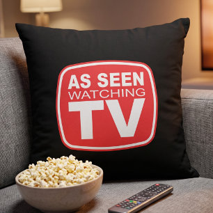 As Seen Watching TV Humour Funny Dad Gift Cushion