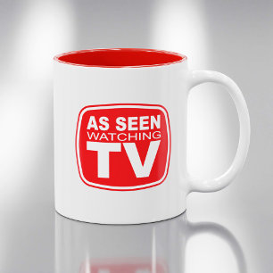 As Seen Watching TV Two-Tone Coffee Mug
