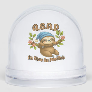 As Slow As Possible - Cute Sloth ASAP Classic T-Sh Snowglobe