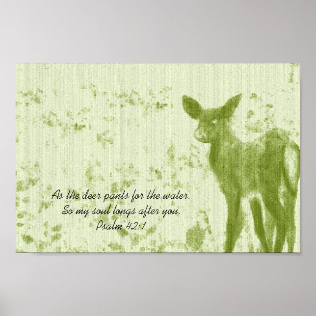 As The Deer Pants for the Water Psalm Poster (Front)