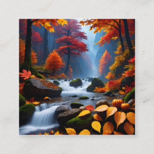 As the leaves begin to change color and fall gentl square business card