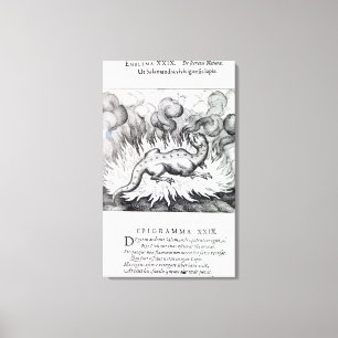 As the Salamander lives in fire Canvas Print