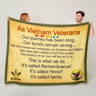 AS VIETNAM VETERANS FLEECE BLANKET