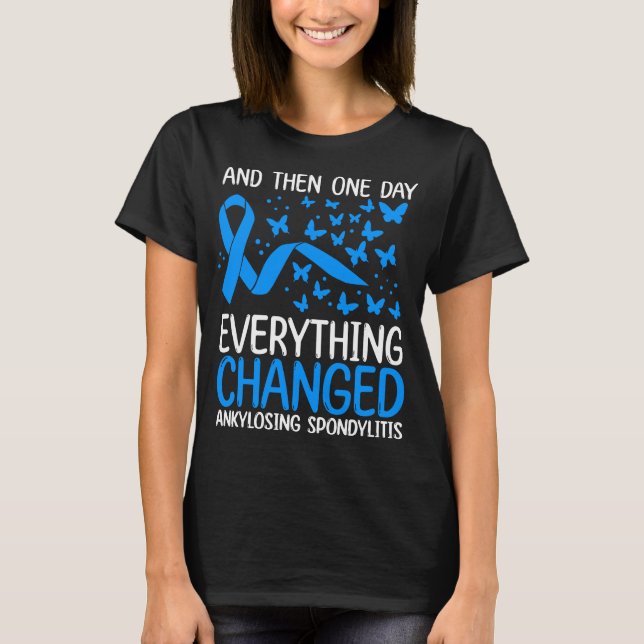 AS Warrior Ribbon Ankylosing Spondylitis Awareness T-Shirt (Front)