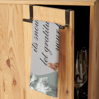 As winter weaves its snowy art, let gratitude warm tea towel