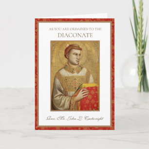 AS YOU ARE ORDAINED TO THE DIACONATE CARD