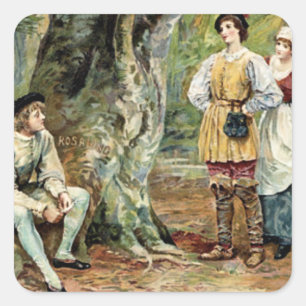 As You Like It - Shakespeare Square Sticker
