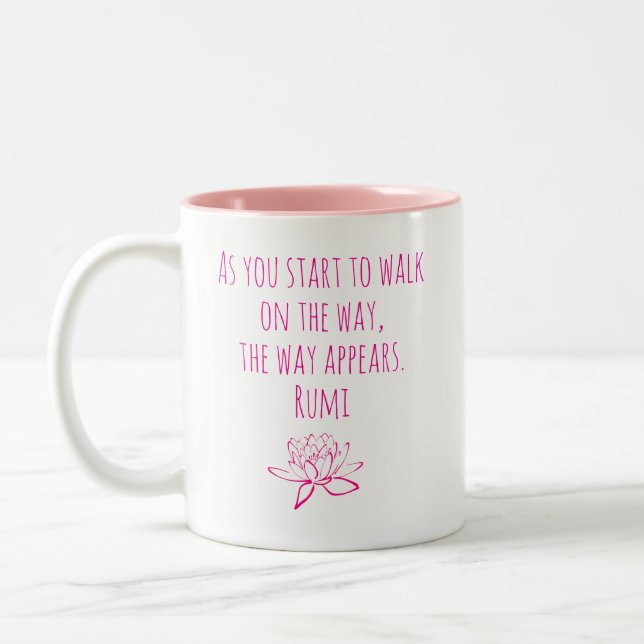 As You Start - Rumi Two-Tone Coffee Mug (Left)
