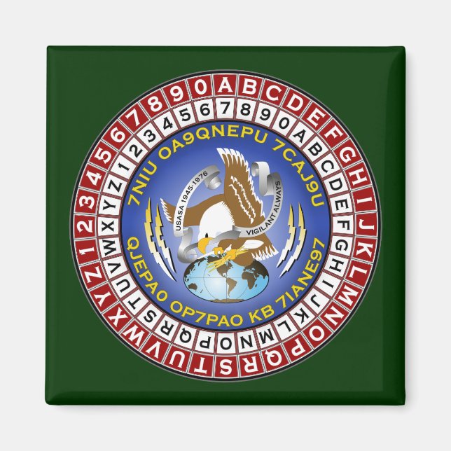ASA Cipher Wheel 1 Magnet (Front)