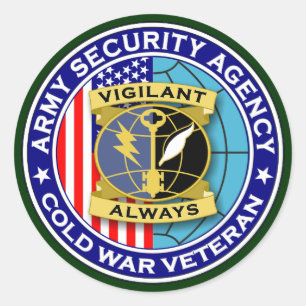 ASA Cold War Vet 2 Classic Round Sticker