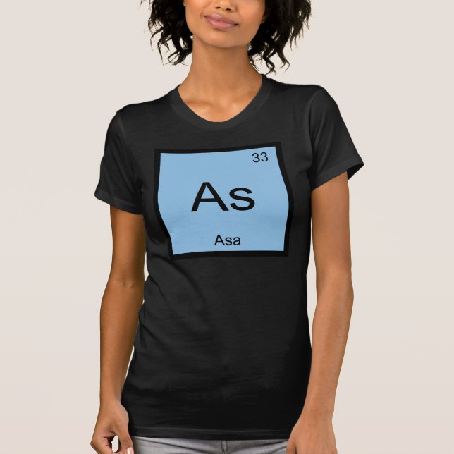 Asa Name Chemistry Element Periodic Table T-Shirt (Front)