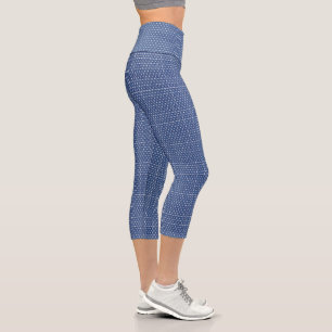 Asa no ha pattern capri leggings
