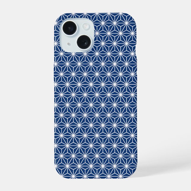 Asa no ha pattern iPhone 15 case (Back)