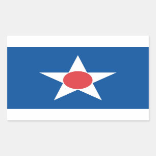 Asahikawa city flag Hokkaido prefecture japan symb Rectangular Sticker
