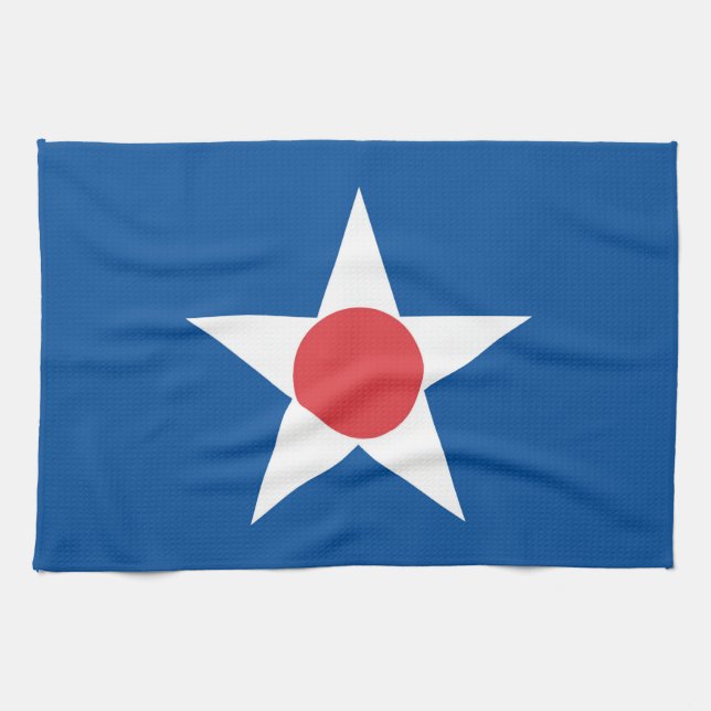 Asahikawa city flag Hokkaido prefecture japan symb Tea Towel (Horizontal)