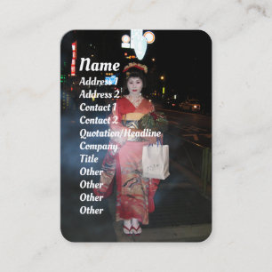 Asakusa Geisha Neo Tokyo Business Card