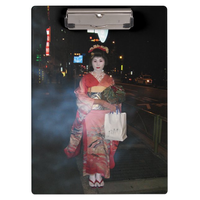 Asakusa Geisha Neo Tokyo Clipboard (Front)