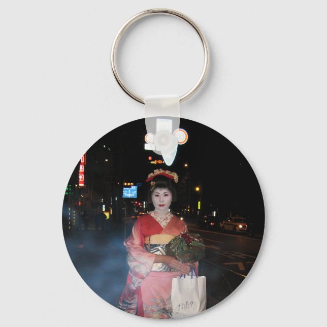 Asakusa Geisha Neo Tokyo Key Ring (Front)