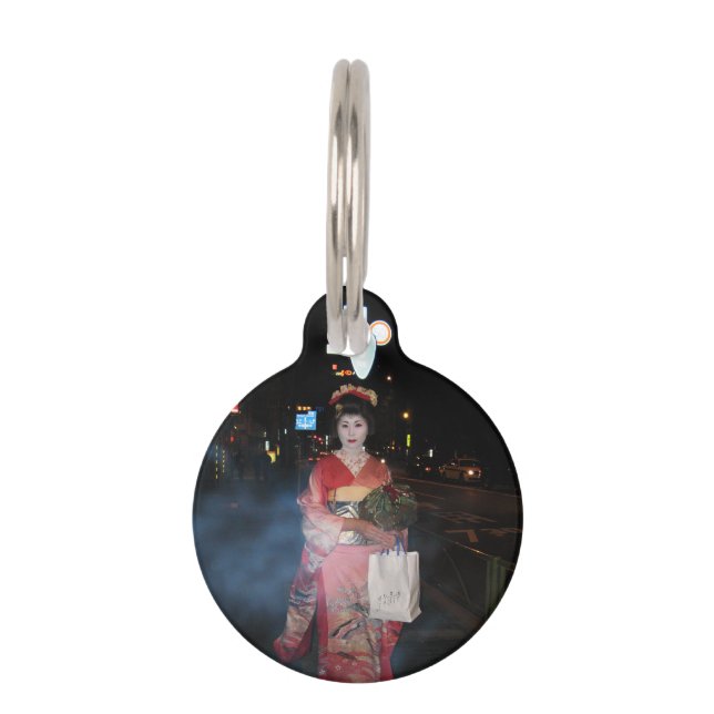 Asakusa Geisha Neo Tokyo Pet Tag (Front)