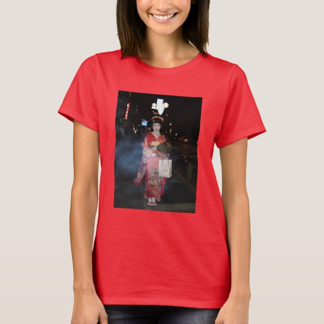 Asakusa Geisha Neo Tokyo T-Shirt (Front)