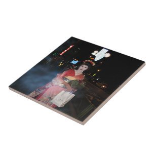 Asakusa Geisha Neo Tokyo Tile