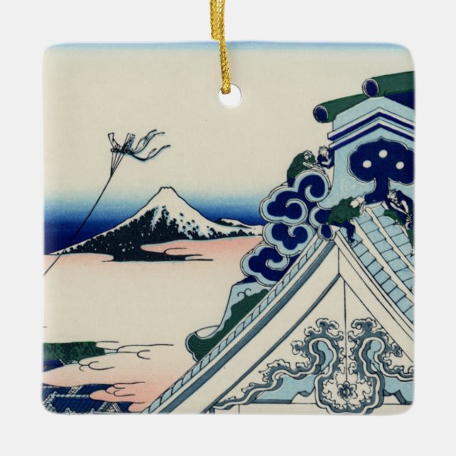 Asakusa Honganji Temple in the Eastern Capital Ceramic Tree Decoration (Front)