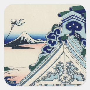 Asakusa Honganji Temple in the Eastern Capital Square Sticker