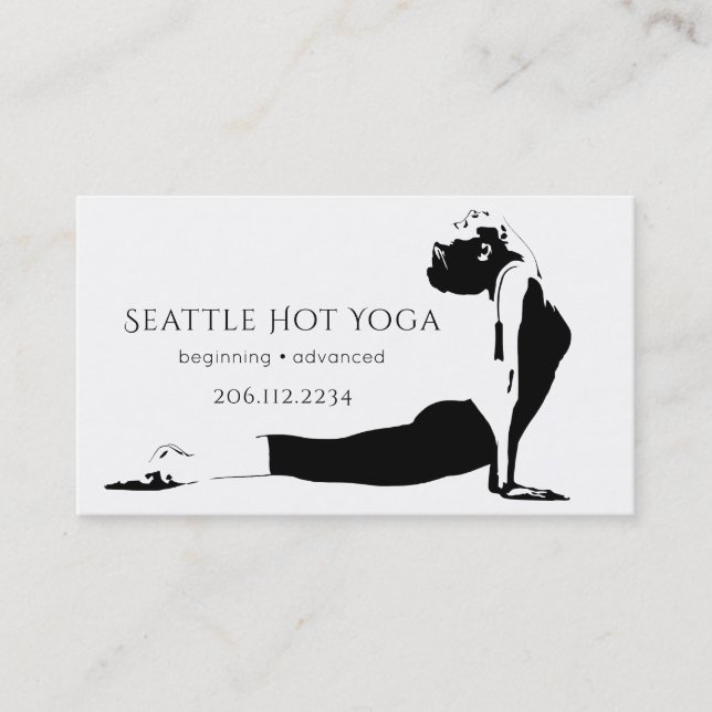Asana Silhouette | Yoga Instructor Business Card (Front)