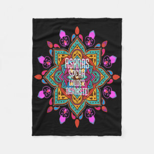 Asanas Flow Stronger With Vibrant Mandala Namaste Fleece Blanket